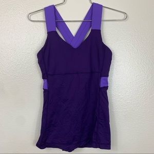 Lululemon purple cross back tank top
